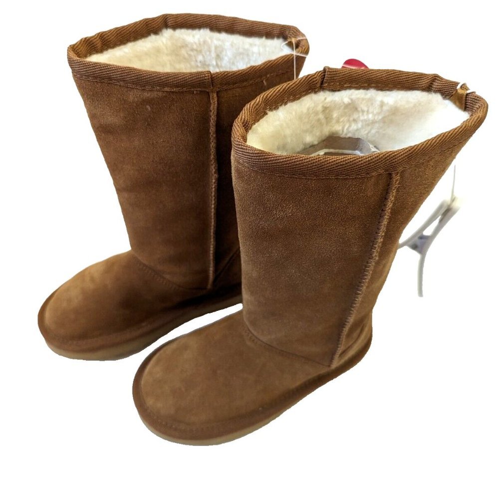 The Children's Place Girls Chalet Boot Furry Lined Winter Boot Brown 11 … - Picture 2 of 5